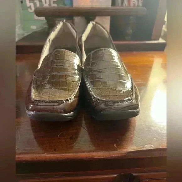 Women’s Easy Spirit Brown Croco Abriana Casual Flats Size 7 - Picture 4 of 8